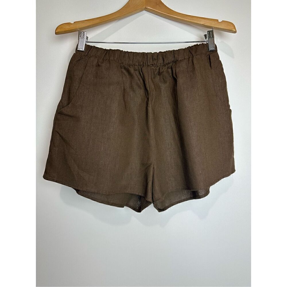 Brown Linen Short Set - Picture 9 of 9